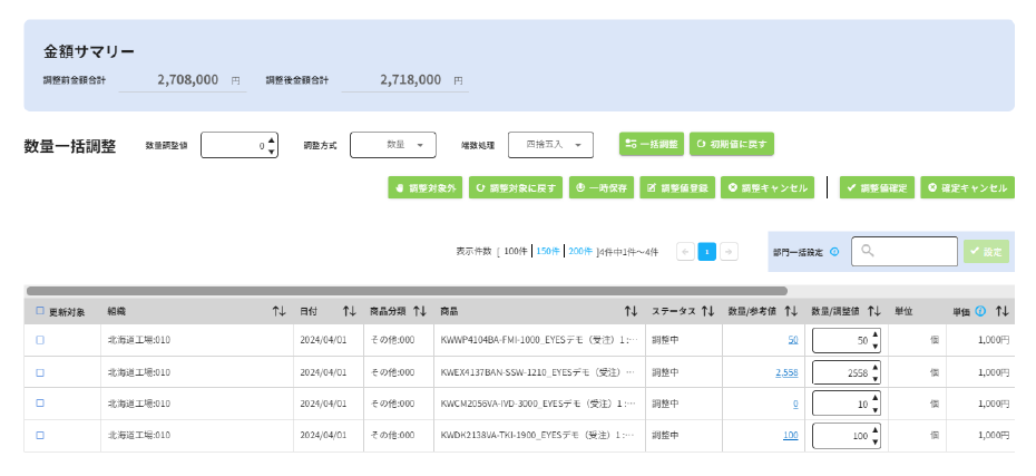 実データを活用した前もった購買計画生成から購買予約状況のメンテナンス、購買実行までをクラウドで一元管理可能 調達クラウドサービス MPS EYES